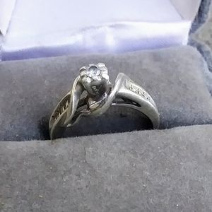 Sterling silver engagement ring